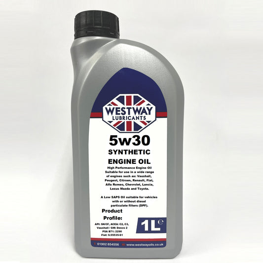 5w30 C2 C3 Dexos 2 Synthetic Engine Oil for Vauxhall Fiat Renault Peugeot Citroen Mazda