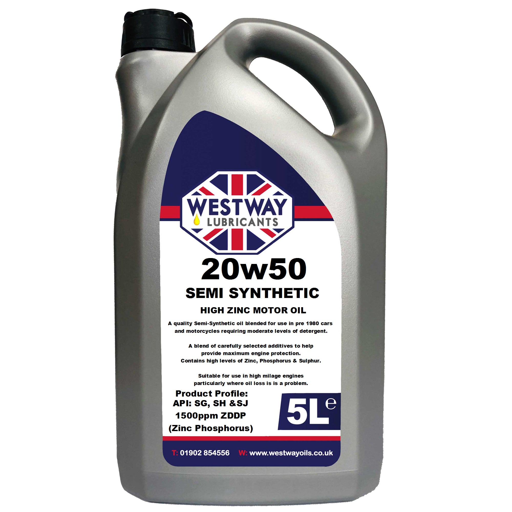 20w50 Classic Oil High Zinc Semi-Synthetic ZDDP – Westway Oils